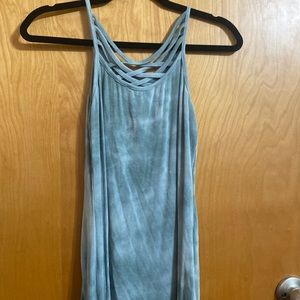 Green tie-dye across top